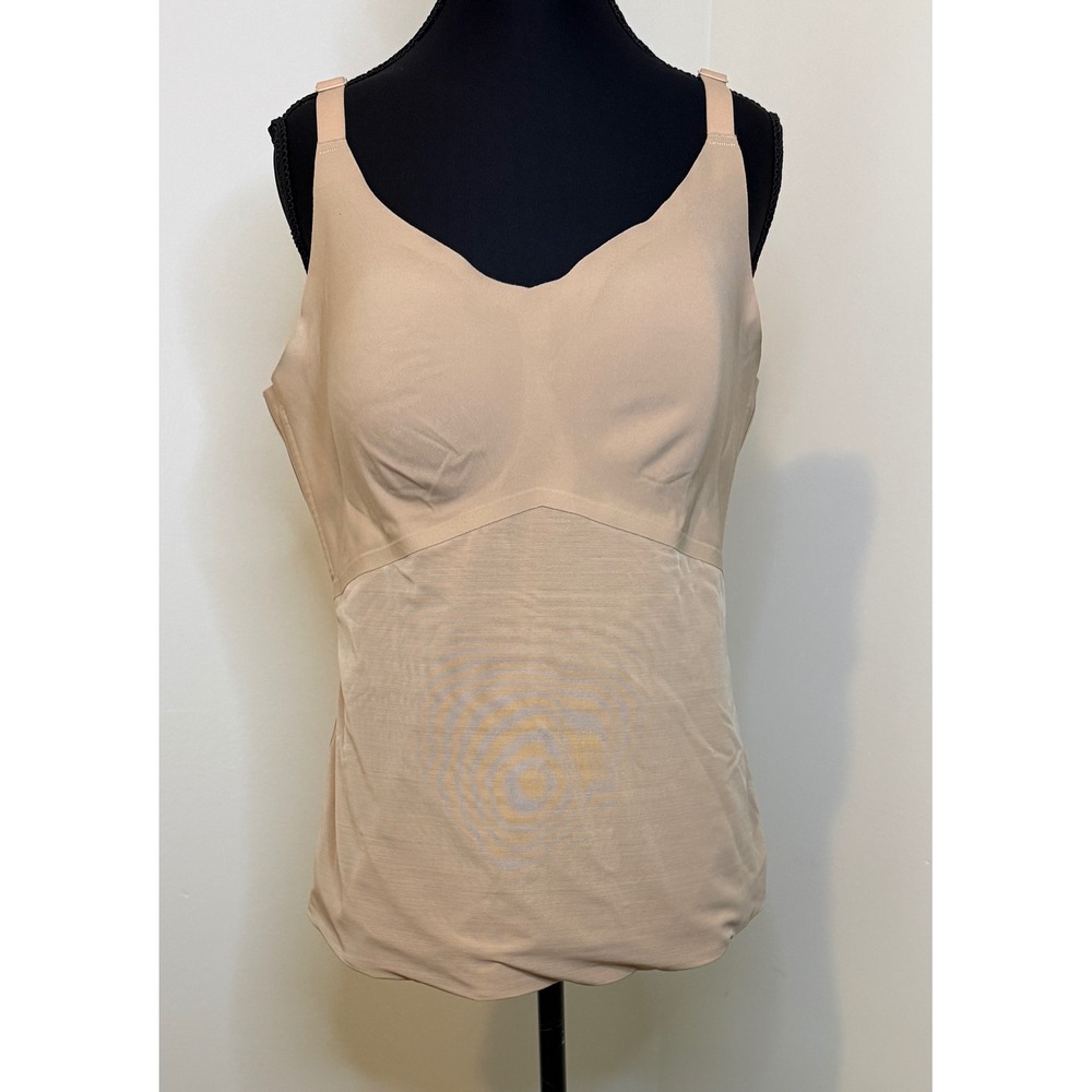 Honeylove LiftWear Cami Sand Beige Wire-Free Shapewear Tank Top 1X LWCM0102